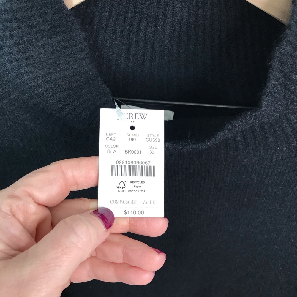 J.Crew Extra Soft Mock Neck Sweater Sz XL - Picture 4 of 8